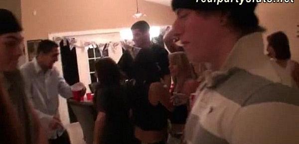 Birthday party turns into a wild orgy and a cumshot as a present
